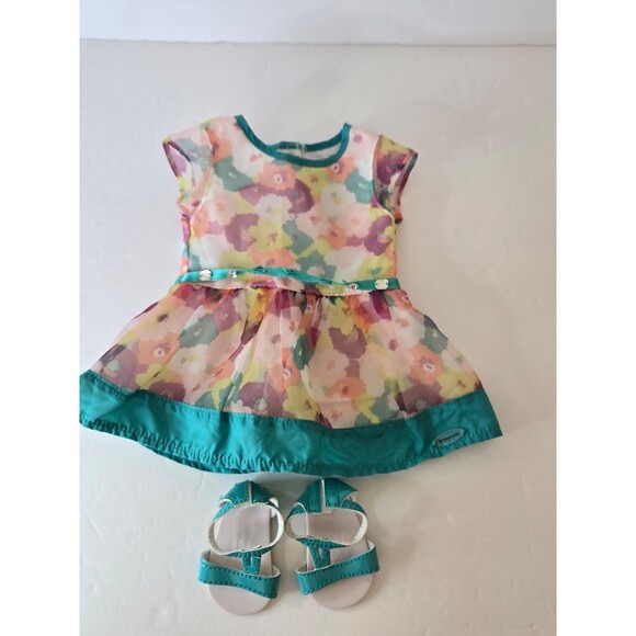 American Girl Bright Blooms Dress and shoes - Picture 4 of 8